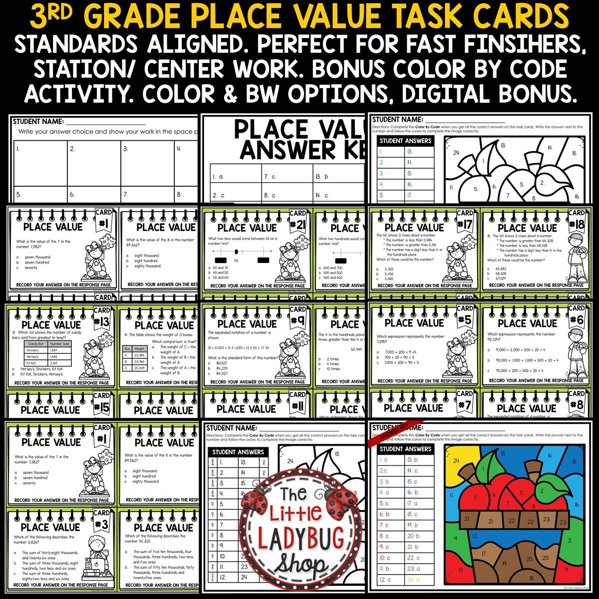 Place Value 3rd Grade Test Prep TEKS 3 2A 3 2B The Little Ladybug Shop Place Value 3rd Grade Test Prep TEKS 3 2A 3 2B The Little Ladybug Shop