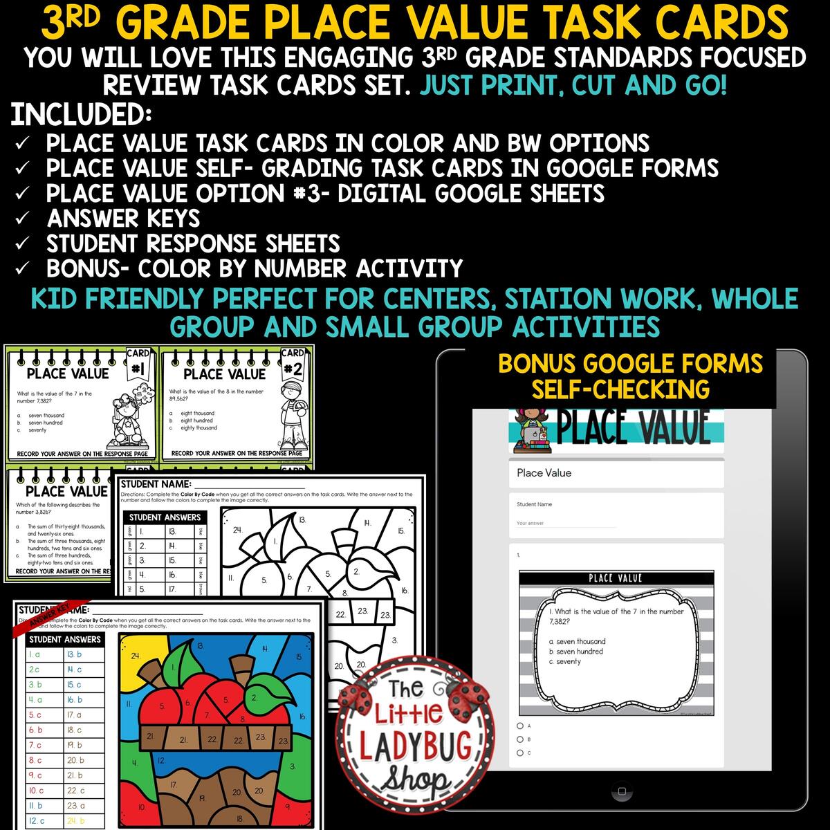 Place Value 3rd Grade Test Prep TEKS 3 2A 3 2B The Little Ladybug Shop Place Value 3rd Grade Test Prep TEKS 3 2A 3 2B The Little Ladybug Shop