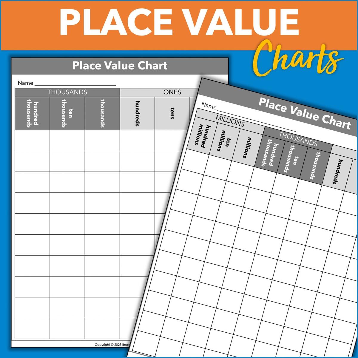 Place Value Chart Printable And How To Use It Place Value Chart To The Millions Printable Place Value Chart Millions Place Value Homeschool Math Printable Place Value Printable Math Etsy