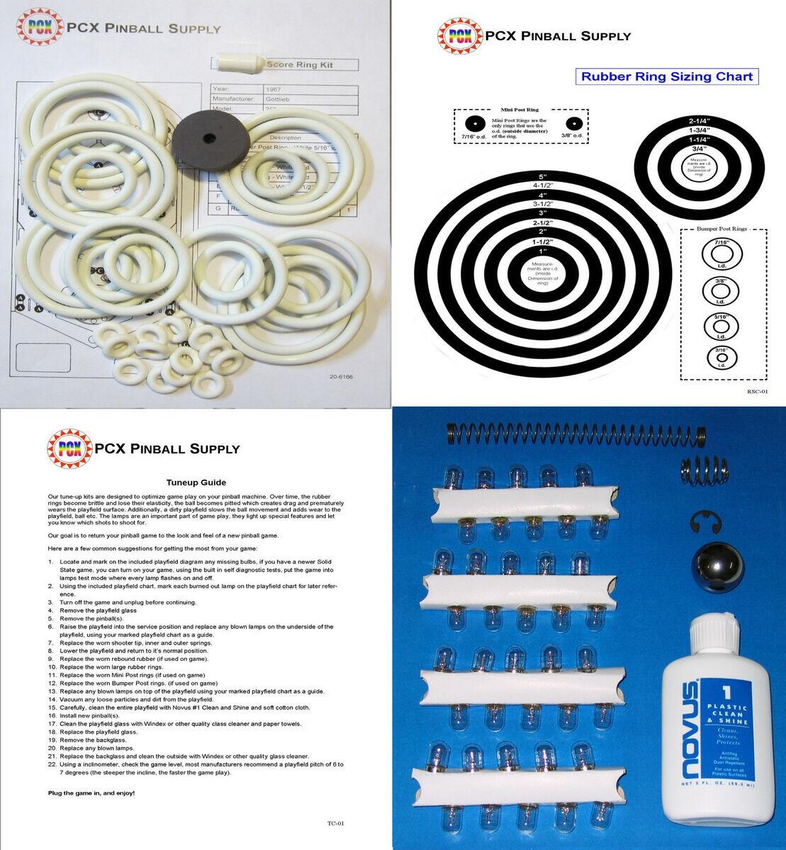Playfield Rings Gottlieb Pinball Machine Rubber Ring Replacement Kit Complete Set For Better Game Action Pinball Maintenance
