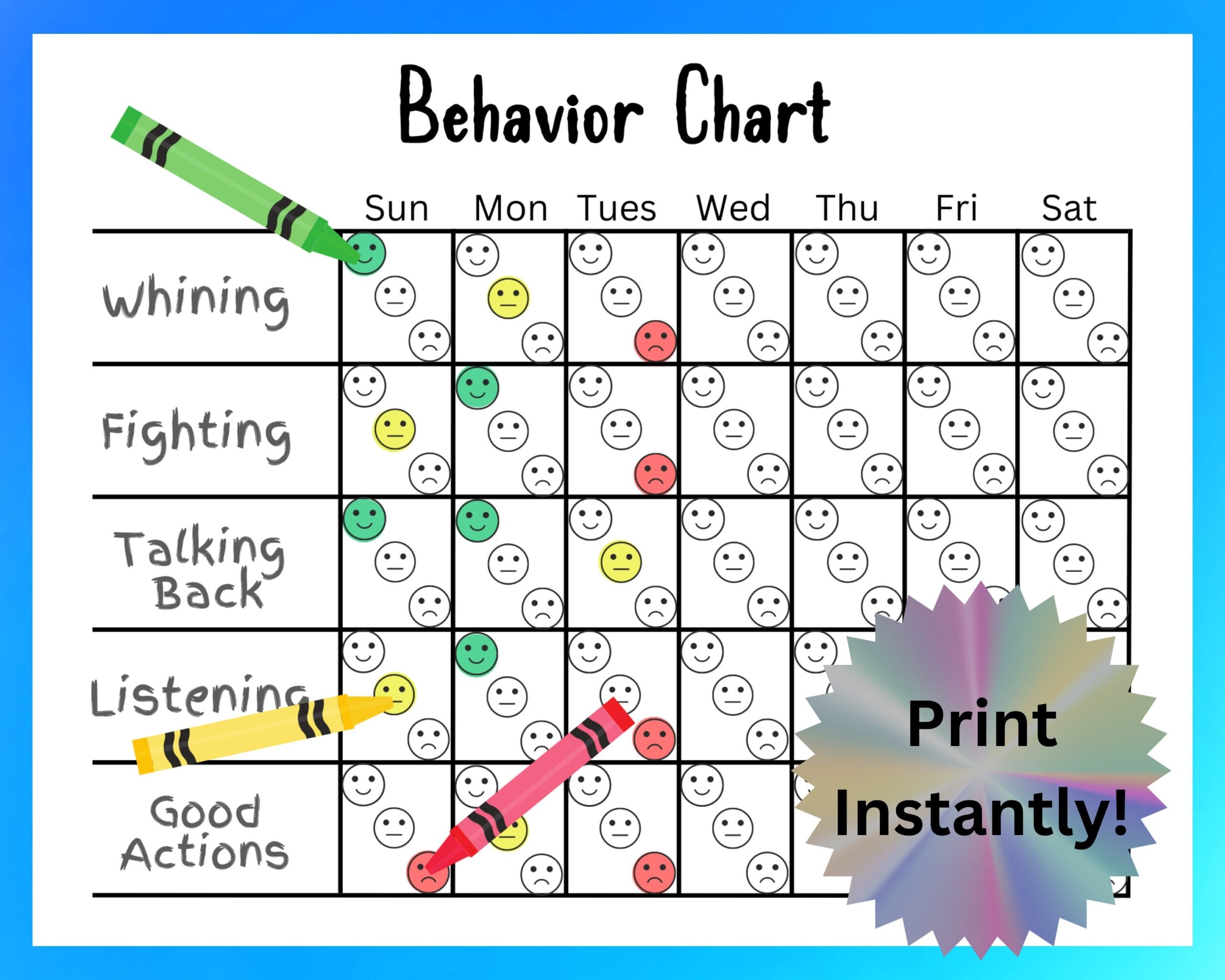 Printable Behavior Chart For Kids School Behavior Chart Home Behavior Chart Weekly Weekdays Printable PDF Behavior Management Etsy Printable Behavior Chart For Kids School Behavior Chart Home Behavior Chart Weekly Weekdays Printable PDF Behavior Management Etsy