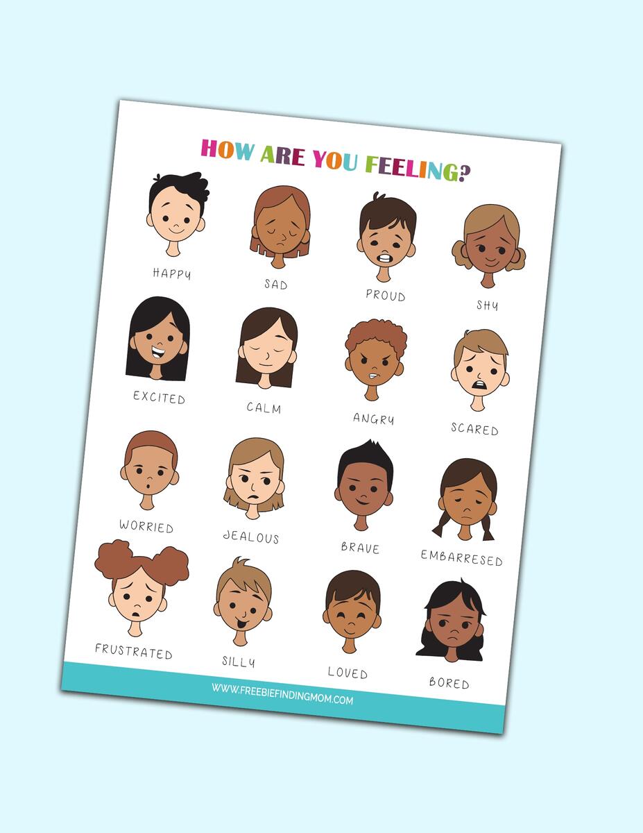 Printable Feelings Chart For Kids PDF Download Printable Feelings Chart For Kids PDF Download