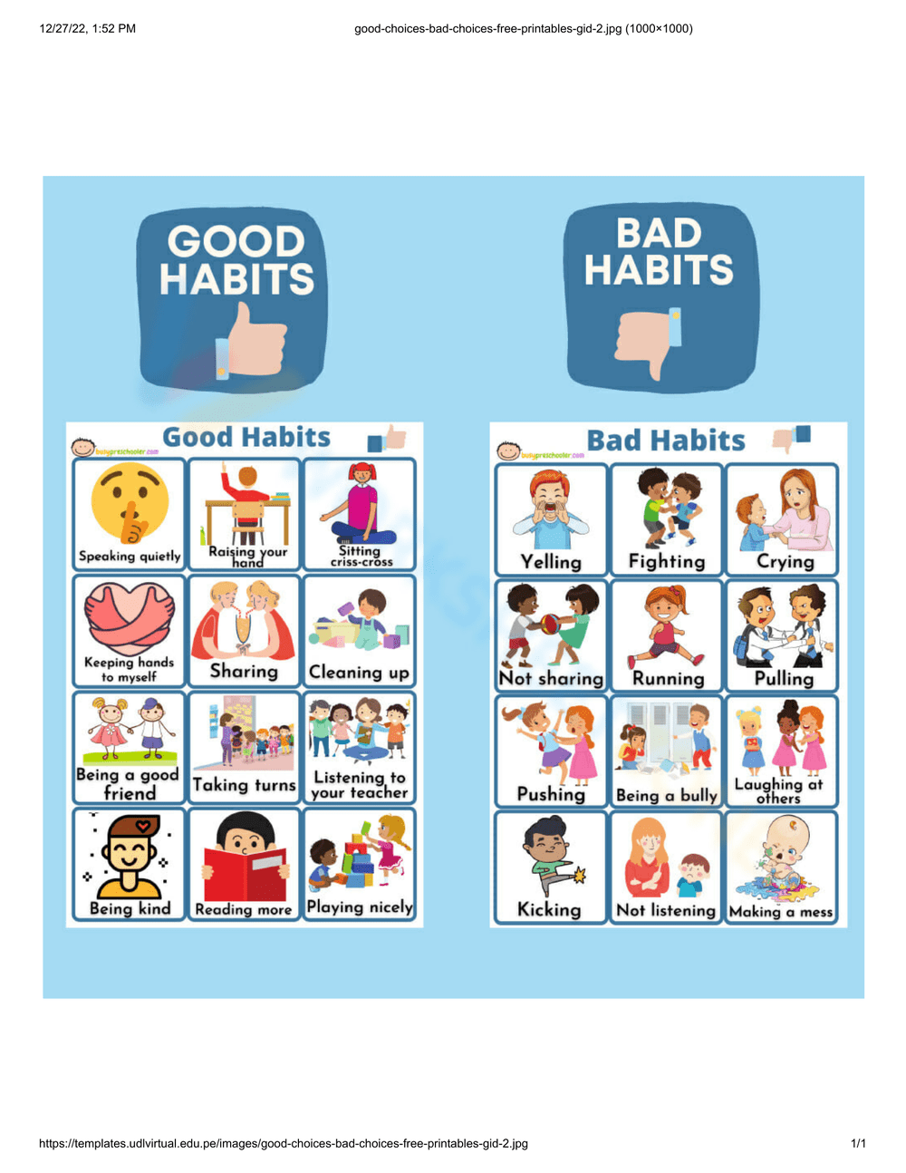 Printable Good Choices Bad Choices Worksheets Download Printable Good Choices Bad Choices Worksheets Download