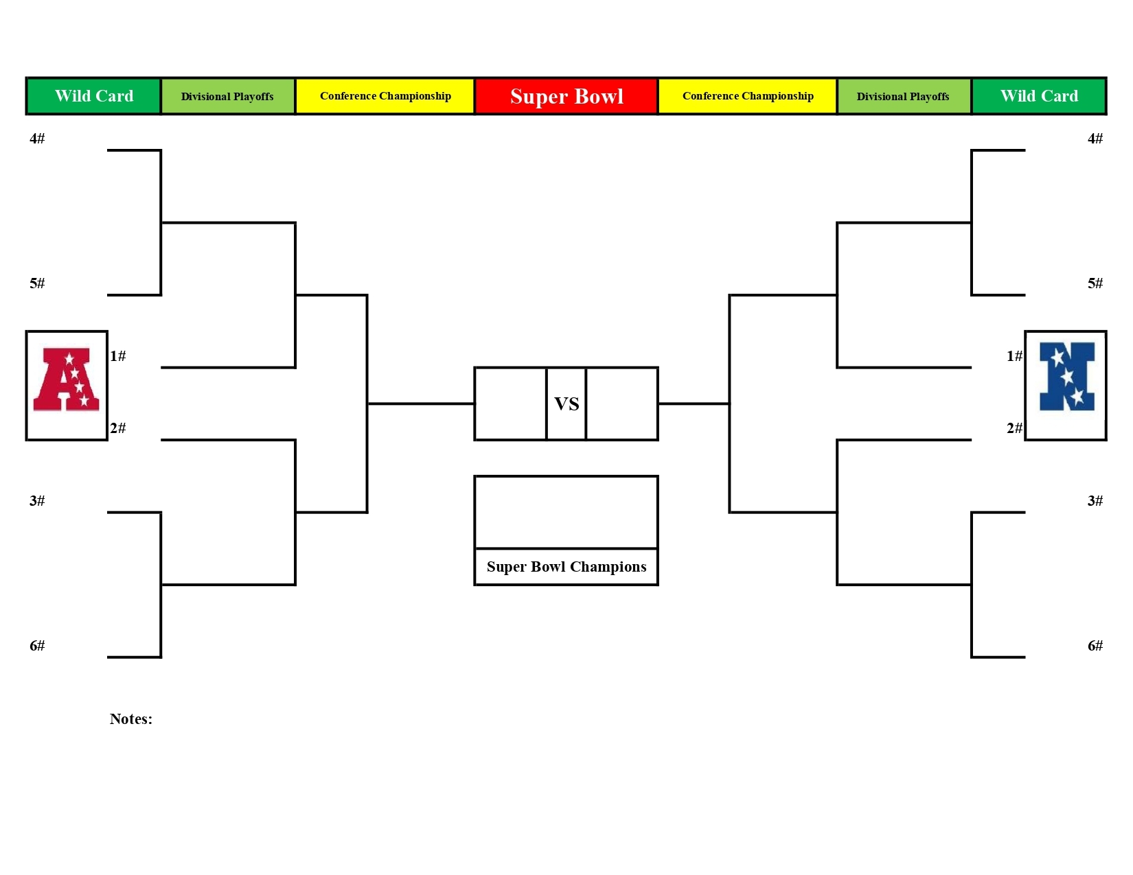 Printable NFL Playoff Bracket Blank Fillable Bracket For 2019 NFL Season Interbasket Printable NFL Playoff Bracket Blank Fillable Bracket For 2019 NFL Season Interbasket
