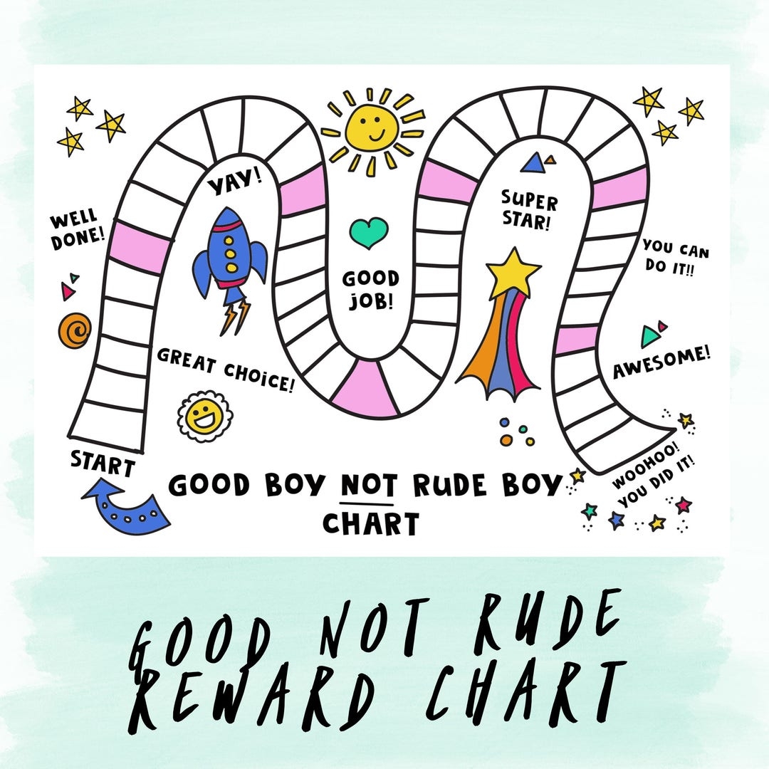 Printable Reward Chart Good Boy Not Rude Boy Pink Etsy Printable Reward Chart Good Boy Not Rude Boy Pink Etsy