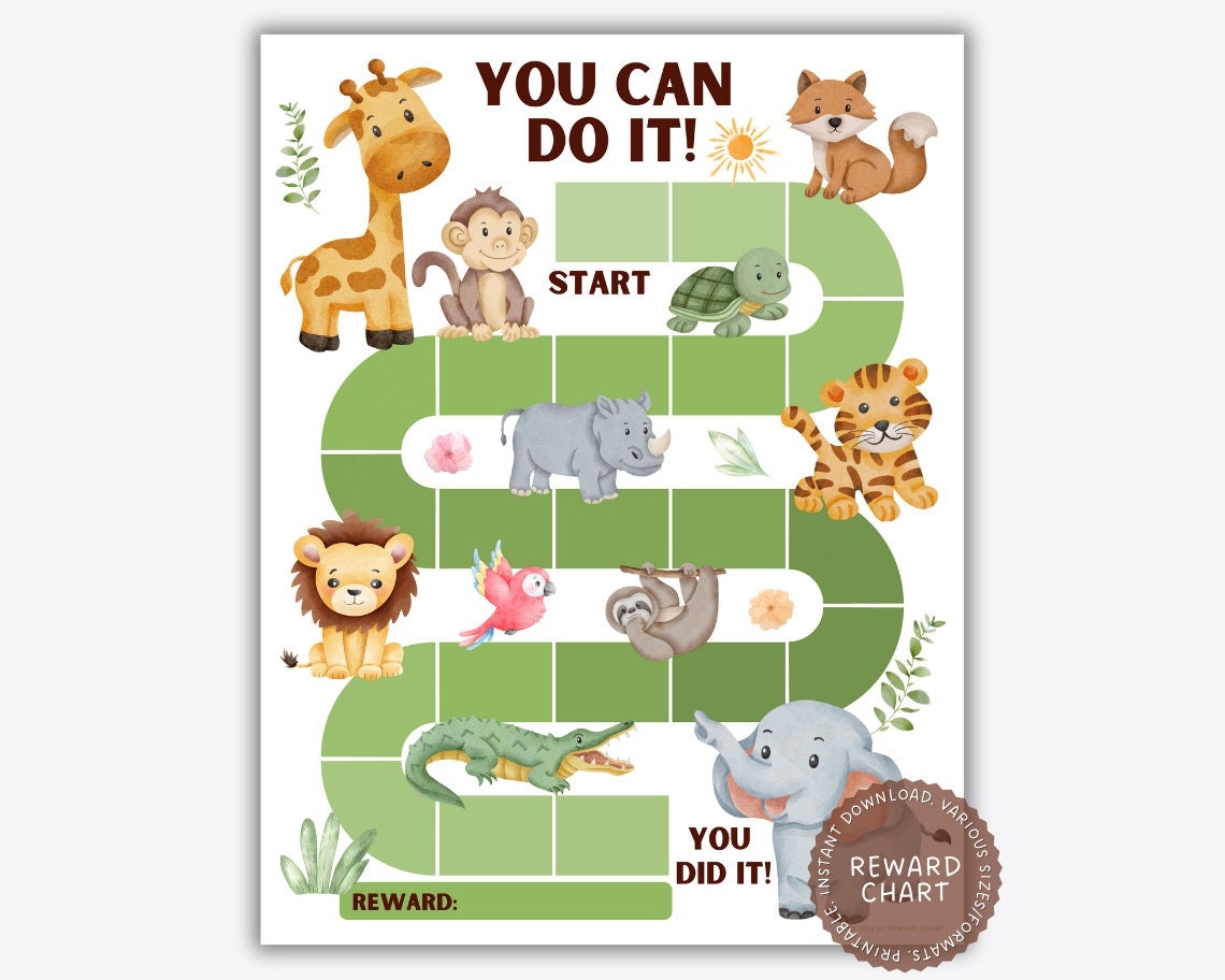 Printable Reward Chart Zoo Reward Chart Safari Sticker Chart Jungle Potty Training Chart Kids Reward Chart Classroom Behavior Tool Etsy Safari Animal Reward Chart Toddler Jungle Potty Training Printable Sticker Chart Kids Chore Chart Routine Tracker Classroom Behavior Tool Etsy