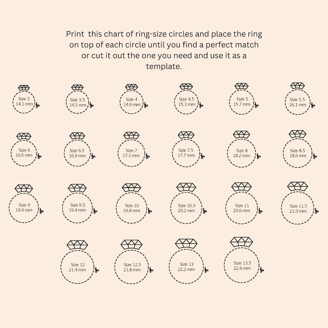 Ruler Ring Size Chart Printable Conversion Chart Average Ring Size For Men 039 S Ring Finger