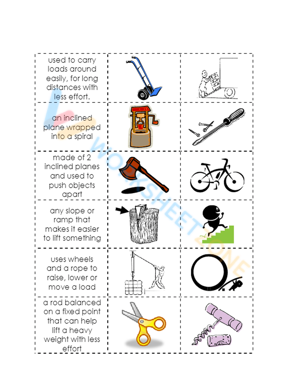 Printable Simple Machines Worksheets Download