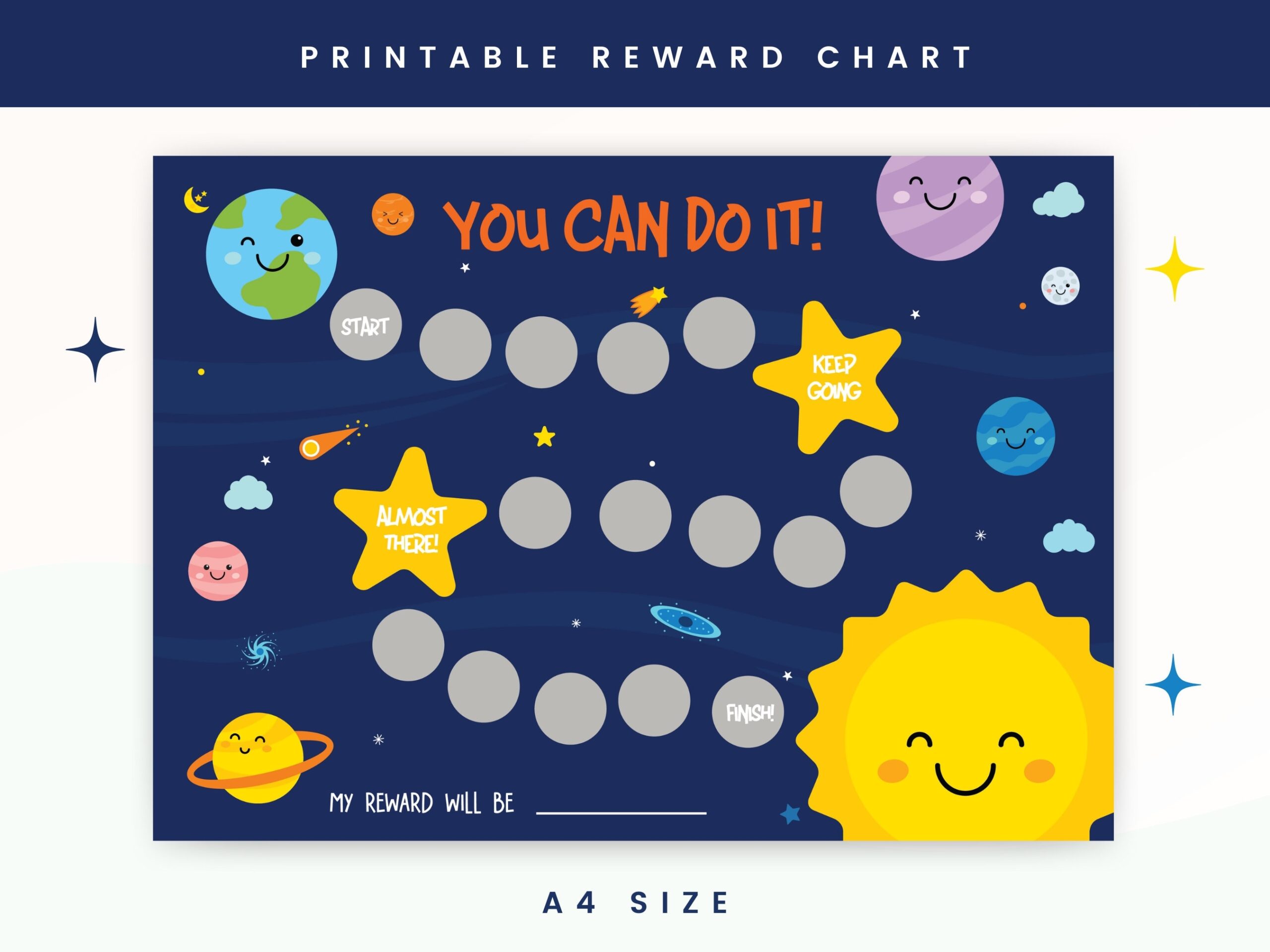 Printable Space Reward Chart Planet Chart Kids Reward Chart Chore Chart Printable Potty Training Chart Star Chart Galaxy Chart Etsy Norway