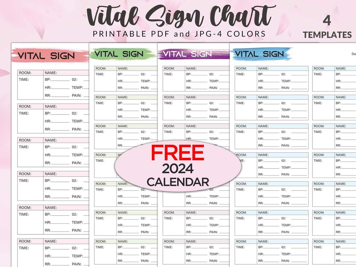 Printable Vital Sign Chart Vital Sign Log Vital Sign Tracker Vital Sign Sheet Nursing Vitals Sheet Vital Sign Patient Vital Sign Chart Etsy