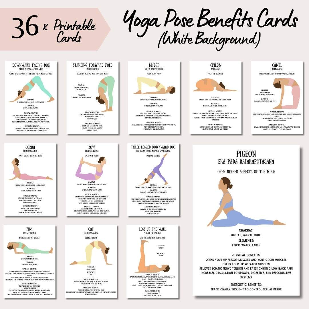 Yoga Poses Chart 10 Free PDF Printables Printablee Worksheets Library