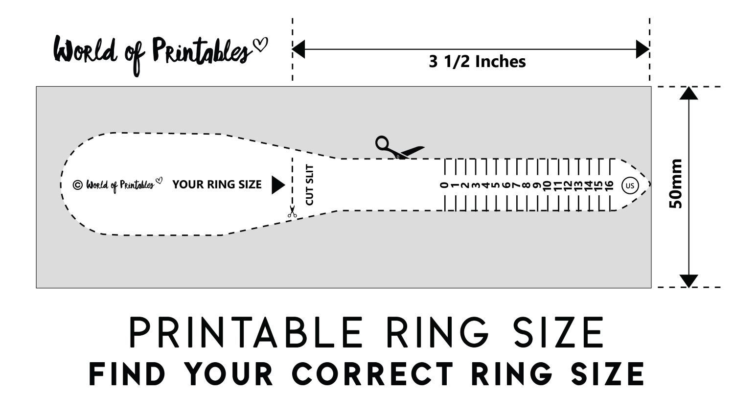 Ruler Ring Size Chart Printable Ruler How To Measure A Ring For Its Size Tape Measure Ring Size