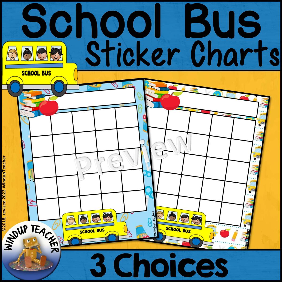 School Bus Sticker Charts Made By Teachers Little Bus Tayo Reward Chart Kids Chore Printable Digital Download Etsy