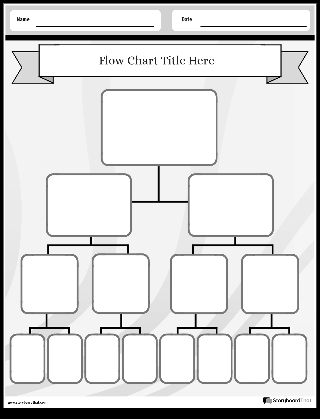 Simple Background Printable Flow Chart Worksheet Template Simple Background Printable Flow Chart Worksheet Template