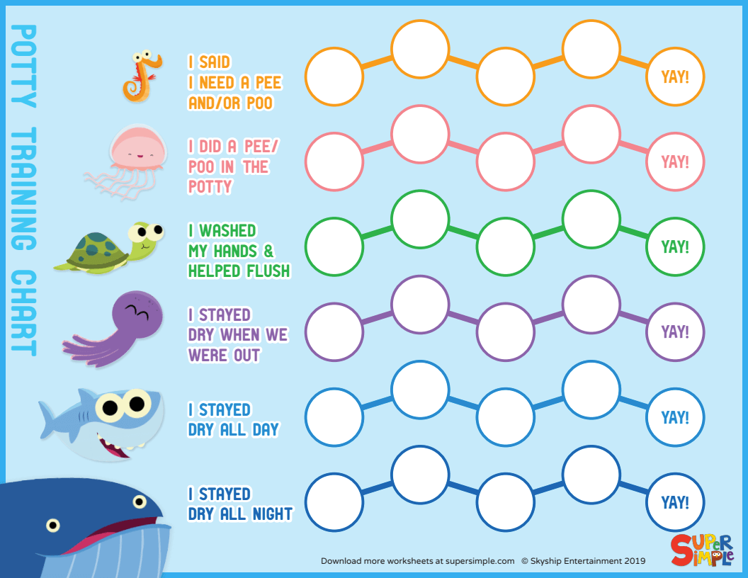 Free Printable Potty Training Chart Free Instant Download