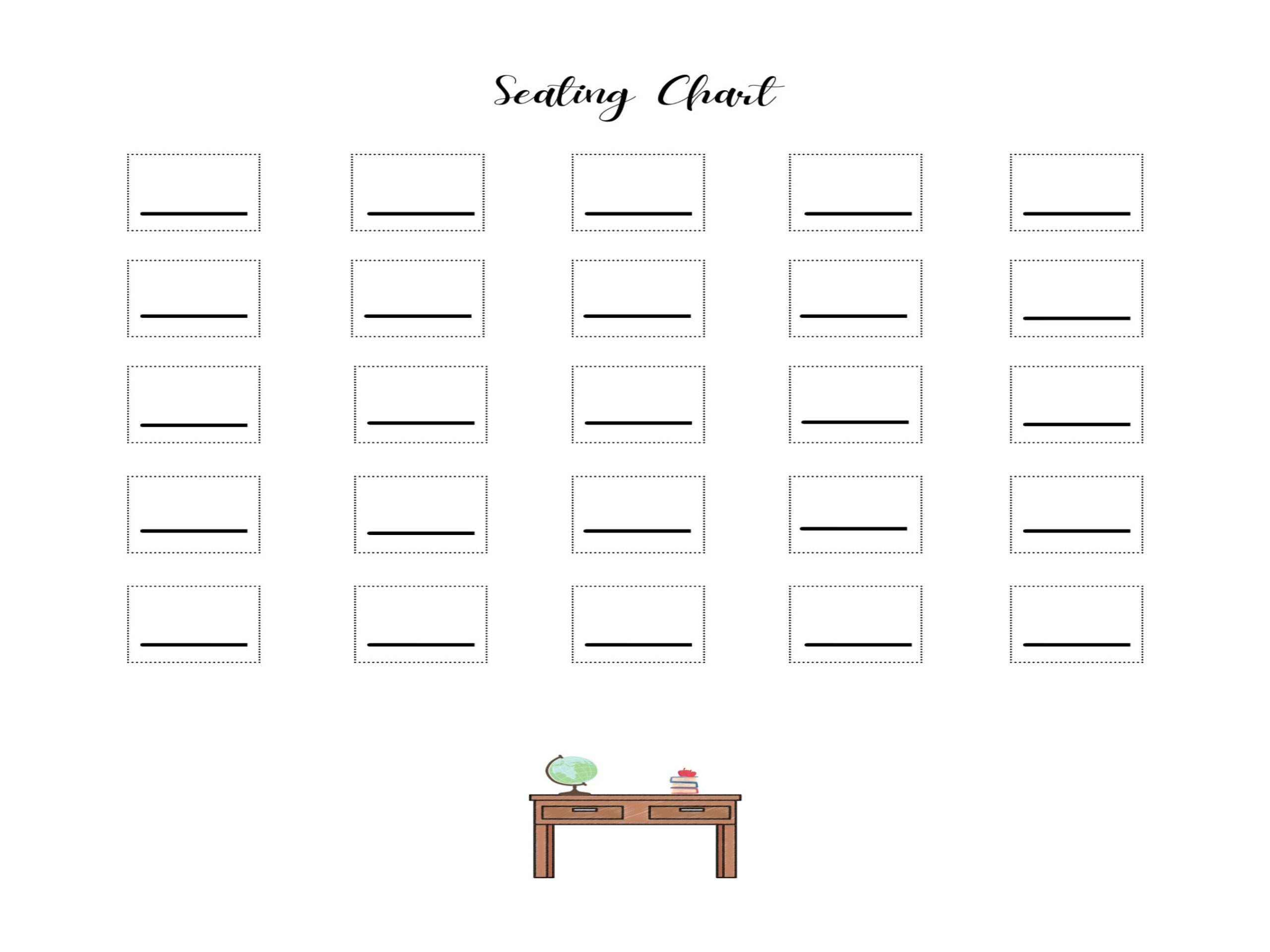 Teacher S Classroom Seating Chart Printable PDF Etsy Wedding Seating Chart Template Plan Your Perfect Day