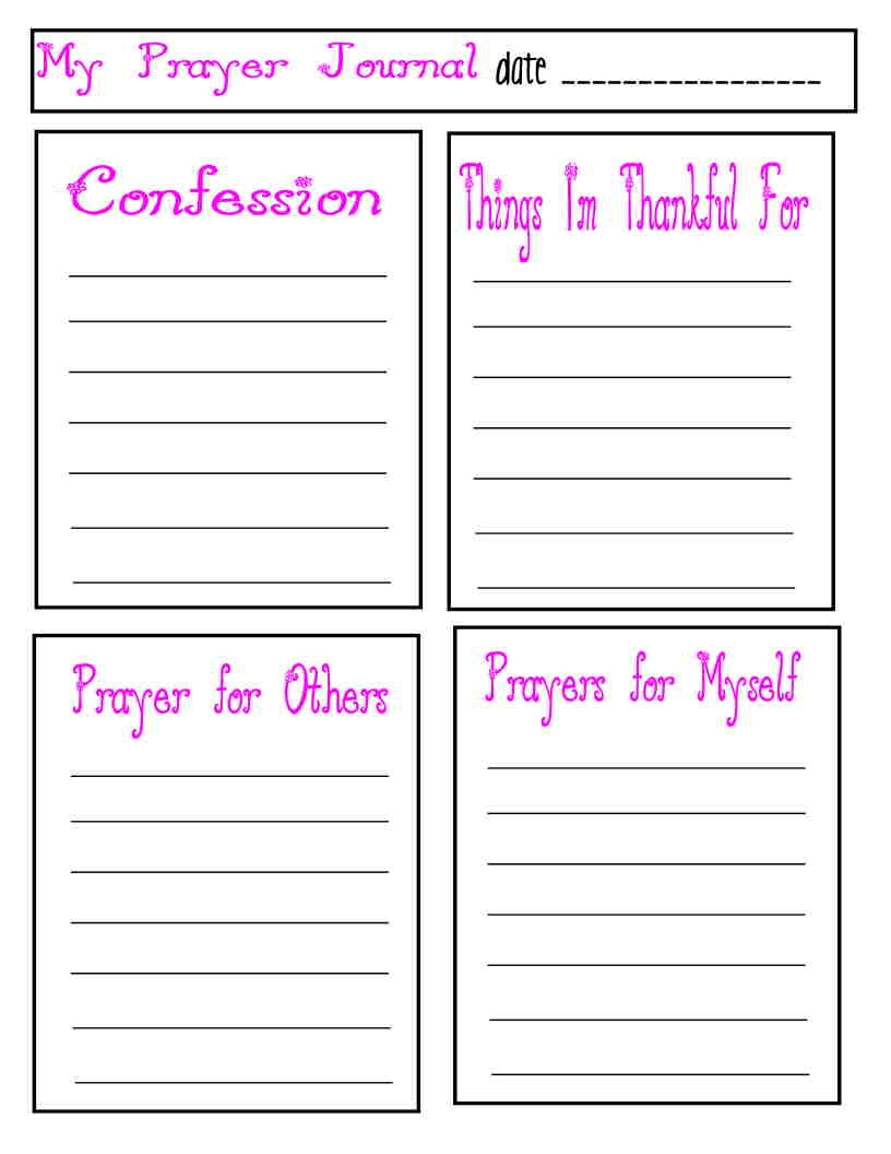 Teaching Children About Prayer With FREE Prayer Journal Printable Plants And Pillars
