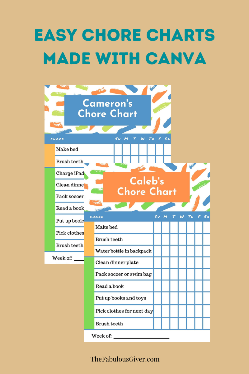 This Weekly Chore Chart Saved The Day The Fabulous Giver Simple Chore Reward System Kids Will Love Free Printables