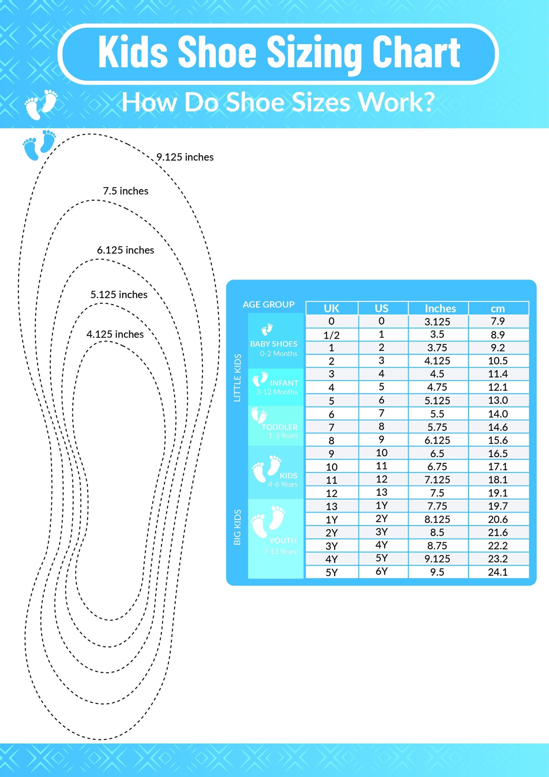 Toddler Foot Measurement Chart Foot Sizing Girls Shoe Size Chart 11 Little Kid Shoe Size Printable