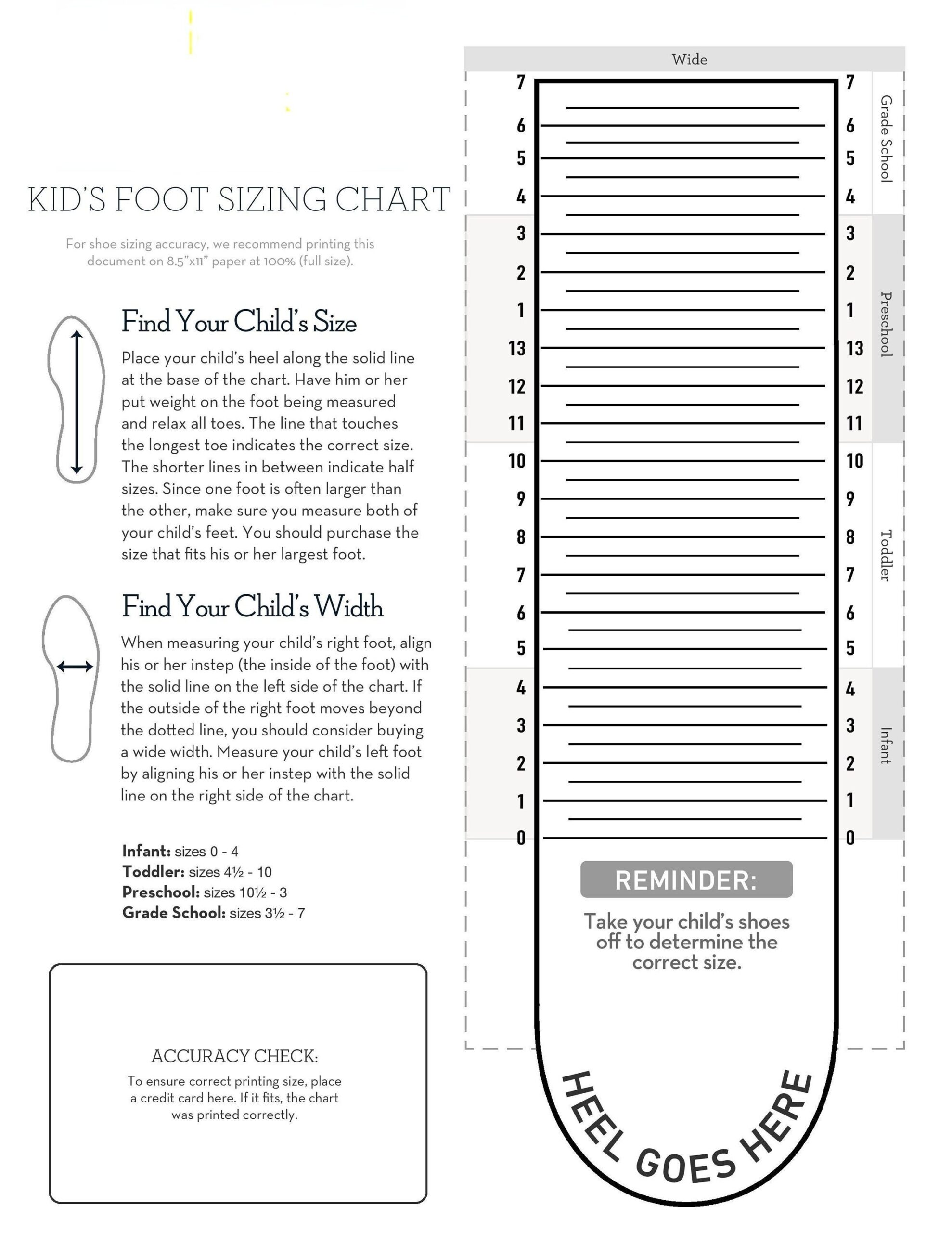 Toddler Shoe Measuring Printable Shoe Size Chart Width Letter Measuring Shoe Width Measure Baby Shoes Size
