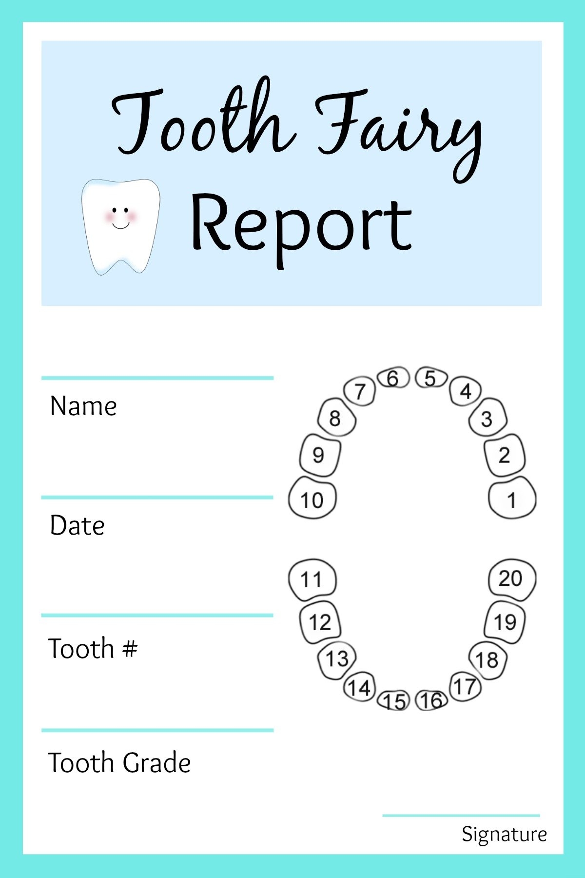 Tooth Fairy Ideas And Free Printables Tooth Fairy Letterhead Report Card Tooth Fairy Ideas And Free Printables Tooth Fairy Letterhead Report Card