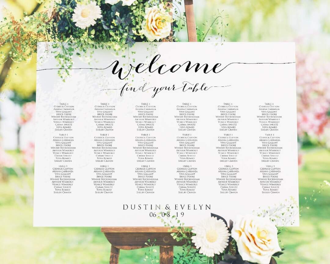 Welcome Wedding Seating Chart Template In FOUR Sizes 16x20 18x24 20x30 24x36 Wedding Sign Seating Chart Poster Reception Sign Etsy Welcome Wedding Seating Chart Template In FOUR Sizes 16x20 18x24 20x30 24x36 Wedding Sign Seating Chart Poster Reception Sign Etsy