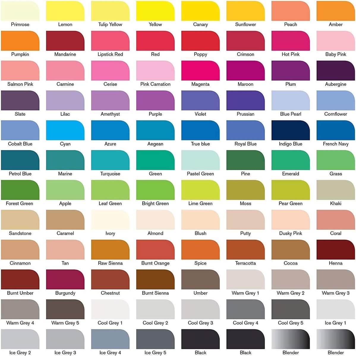 7 Color Charts Ideas Color Chart Marker Art Color