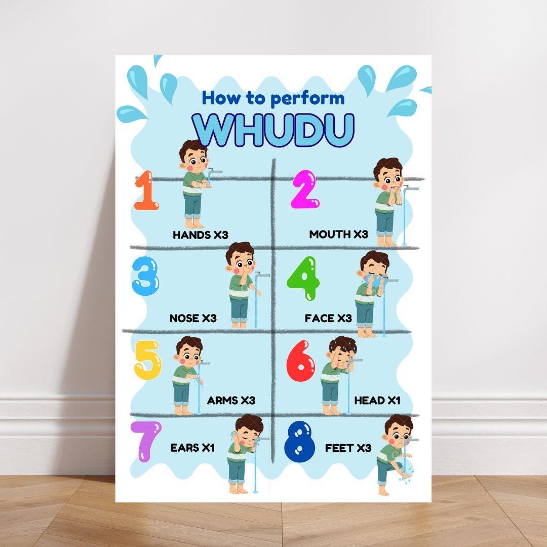 Wudu Chart Printable Wudu Sequence Children S Wudu Chart Boys Wudu Chart Wudu Steps Poster For Kids Printable Step By Step Wudu Guide Etsy Wudu Chart Printable Wudu Sequence Children S Wudu Chart Boys Wudu Chart Wudu Steps Poster For Kids Printable Step By Step Wudu Guide Etsy