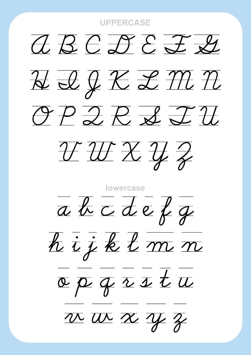 Zaner Bloser Handwriting Chart 10 Free PDF Printables Printablee